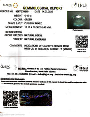 6.45/CT Natural Panna Stone with Govt. Lab Certificate (56610)